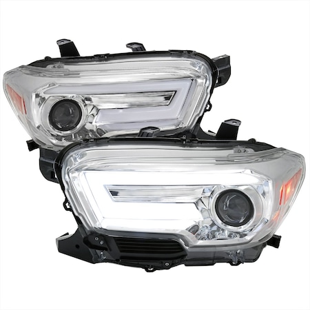Spec-D Tuning 16-21 TOYOTA TACOMA PROJECTOR HEADLIGHTS, PK 2 2LHP-TAC16-SQ-RS